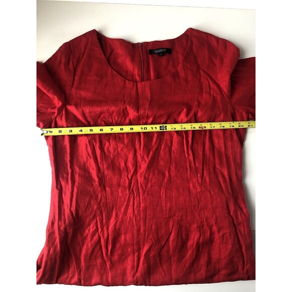 Glamour Short Bell Sleeve Crochet Embellishment Red Dress Size 18 NWT - Picture 10 of 11